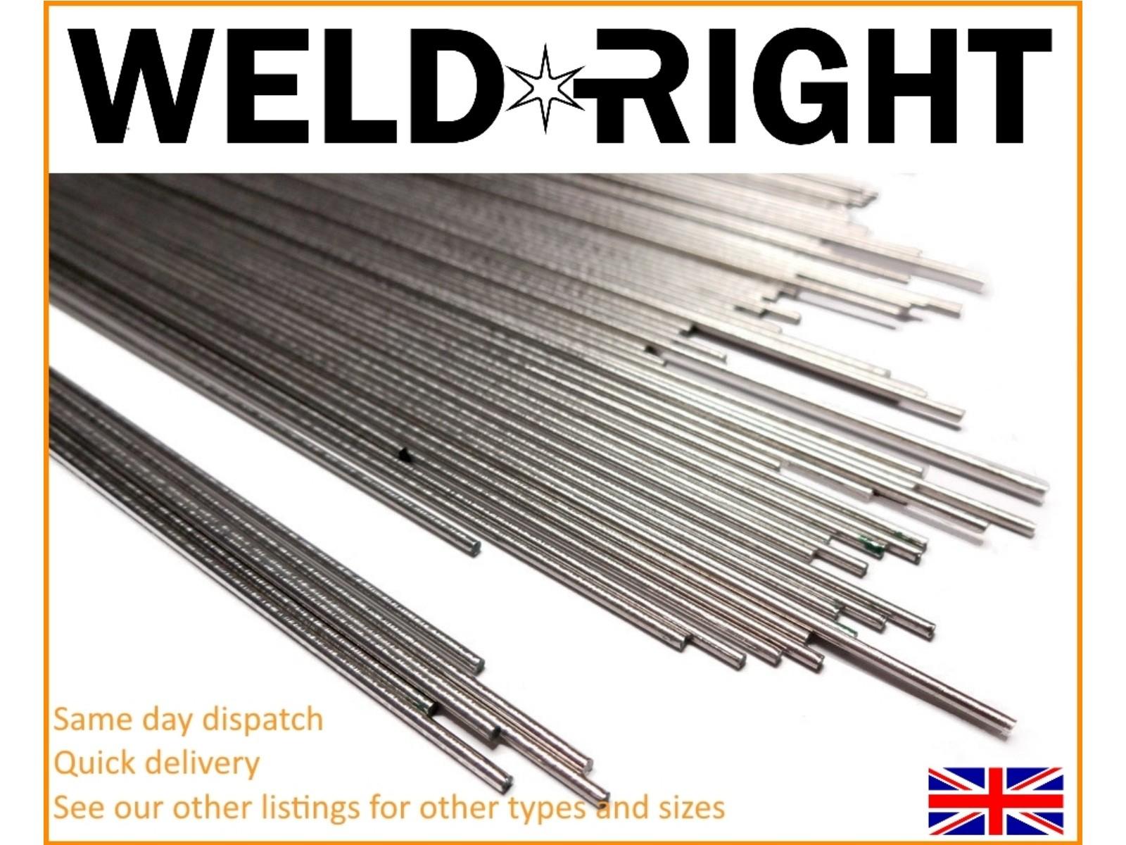 Weldright 10x Aluminium Alu 1050 Tig Filler Welding Rods 3.2mm 